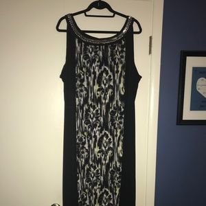 Maxi Column Dress with metal accents